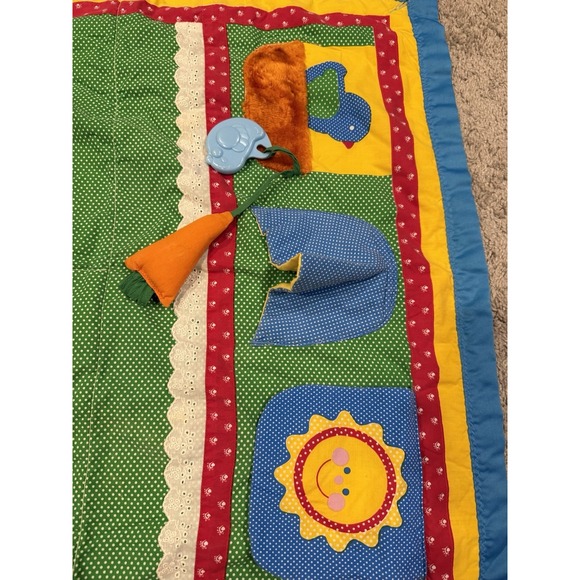 VTG 1985 Playskool Baby Fold N Go Play Mat Activity Quilt Blanket Tummy Time - Picture 5 of 6